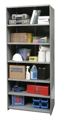CLOSED SHELVING MEDIUM, HEAVY AND EXTRA HEAVY-DUTY Closed Starter Units Include: Two