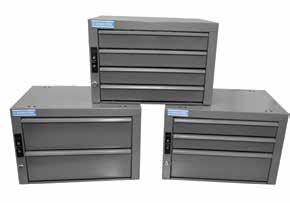 & Cabinet Size Base drawer narrow model W x H x D Base drawer wide model W x H x D Interlocking feature allows up to units stacked vertically or