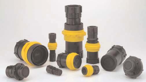 PF Series Non-Spill Quick Couplings Parker PF Series non-spill couplings virtually eliminate the possibility of accidental chemical leaks or spills when lines are connected or disconnected.