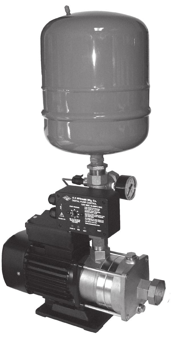 DuraMAC LIGHT COMMERCIAL & IRRIGATION WATER PRESSURE BOOSTER SYSTEM INSTALLATION INSTRUCTIONS The DuraMAC TM Water Pressure Booster System is the first booster pump of its kind to be designed for