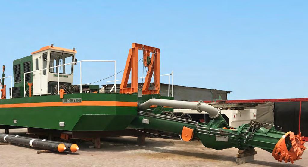 ECO 250 CUTTER DIMENSIONS Length overall incl. ladder: Length over pontoons: Breadth: Height of pontoon: Design draught: 16.4 m 11.5 m 4 m 1.25 m 0.
