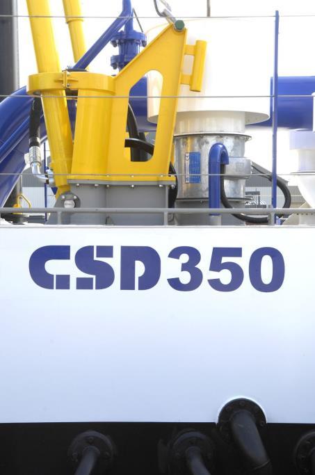FEATURES CSD 350 - depth : 1 9 m (option: 10 m) - Cutter power : 55 kw - Max
