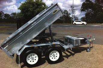 Rugged chassis and draw bar sized to suit capacity of trailer.