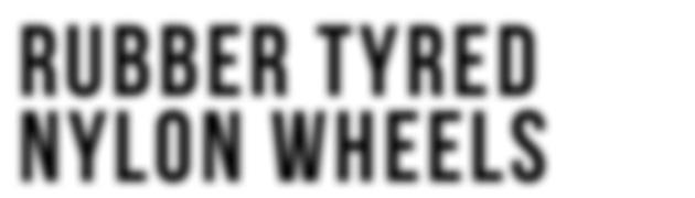 rubber tyred nylon wheels 200KG / wheel Rubber Tyred Nylon s are a low cost alternative to rubber tyred cast iron wheels.