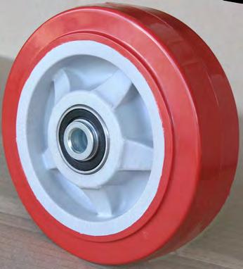 polyurethane tyred nylon centred wheels 600KG / wheel These tyres are manufactured from injection