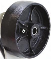 Aluminium wheels AL472 and AL473 are fitted with DU Teflon bushes for noiseless ease of use, while AL471 and AL474 are fitted with aluminium bronze