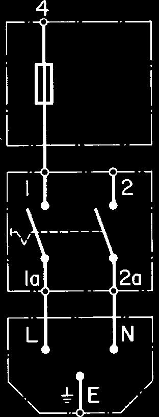 Pole 3) 4A inductive load 4) 6A max. switch rating 2 Poles Standards: UL 498; CSA C22.2/182.3; DIN/VDE 0625; SEMKO 9320; IEC 320/C14; EN 320.