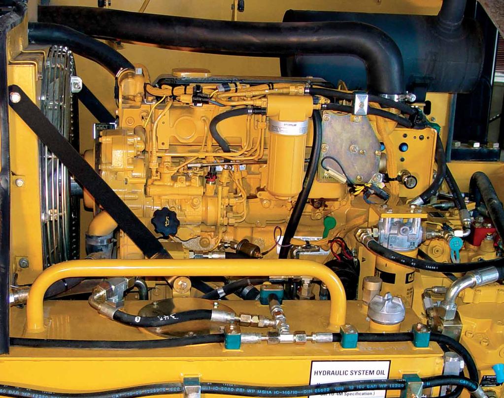 Caterpillar 354C Turbocharged Engine High-tech four cylinder engine provides outstanding performance and fuel economy.