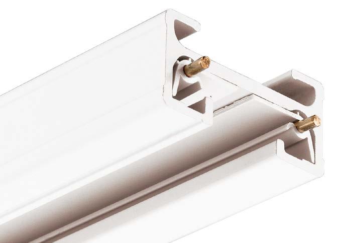 Key Features Extruded aluminum channel and thermoplastic insulator Debossed polarity line 12 gauge solid copper conductors Concealed wireway on top of trac section