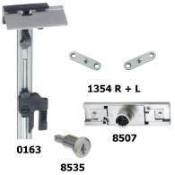 01 System Furore Central locking devices for frontside mounting Article 8596 For operating drawer system "Tandem/Movento"; central lock for "Card-idex cabinet" (mutual locking); TIP-ON-able Article