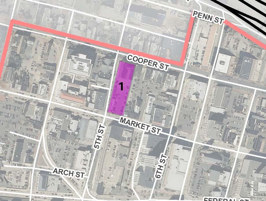 Possible Sites for New Structured Parking Site 1 (Plaza Hotel) Historic façade could be preserved Existing tunnel from PATCO to Plaza Hotel Opportunity for shared use Compatible with adjacent uses