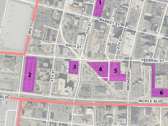 Possible Sites for New Structured Parking Site 3 (surface lot) Adjacent to the proposed Justice Center expansion May