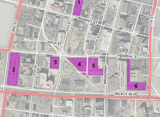 Possible Sites for New Structured Parking Site 5 (L-shaped lot adjacent to Penn Pizza