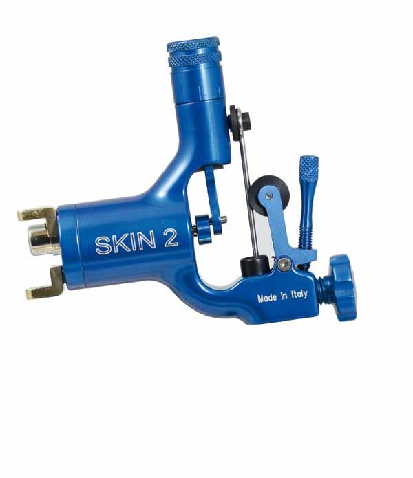 2 INTRODUCTION SKIN 2 is a new conception rotary machine for tattooing. The main innovations are: 1 GIVE adjustment of needle throw and its intensity.