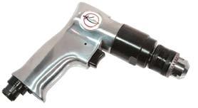 A variable speed lever throttle adds precision for all applications. Tool has rear exhaust, and the forward and reverse control locks in both positions to prevent accidental directional change.