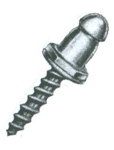 Plated Brass 16362-20 Stud with Machine Screw Nickel Plated Brass 16349 Stud with