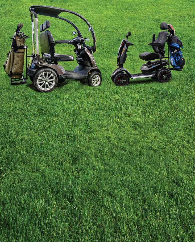 Features Can carry up to two passengers and their golfing equipment Sturdy mounted, easy accessible double golfing rack Fully independent suspension on all four wheels G-Sensor Provides Safety when
