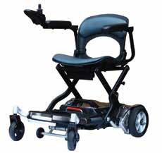 It s soft mid back padded seat, and flip arms allow for comfort and support during the ride. It has a superb turning circle and is best suited at indoor use and use in confined spaced.