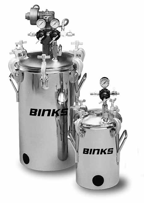 ASME-Code Pressure Tanks Pressure pots are ideal for pressure fed guns that use Conventional air spray, HVLP, or Trans-tech atomization technology.