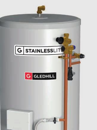 STAINLESSLITE PRE-PLUMBED INDIRECT 120 150 180 210 250 300 LITRES B rated up to 210L Quality components ensure a reliable, durable product Designed to be fitted with a heat only boiler Manifold