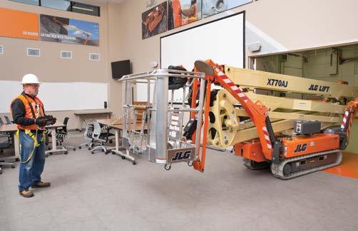 Available in four models with working heights ranging from 56 ft to 84 ft, JLG Compact