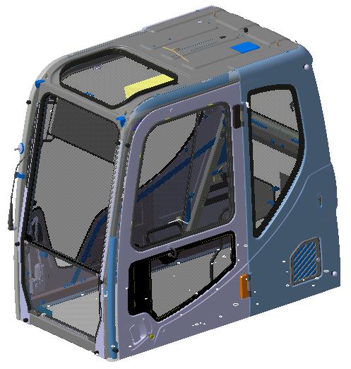 Option _ ROPS Cabin - Roll-Over Protection Structure Cabin - Reinforced cabin which protects operators from the machine roll-over A