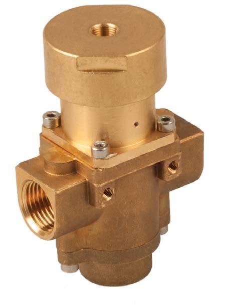 Globe Metal GC General purpose 1/4" - 1/2" 3 Way PILOT PRESSURE 1/2" General purpose NO IN NC EX NO EX NC IN OUT DIVERTOR IN Function Ports size 3 Way 1/4", 3/8", 1/2" BSP & NPT See table Fluid :