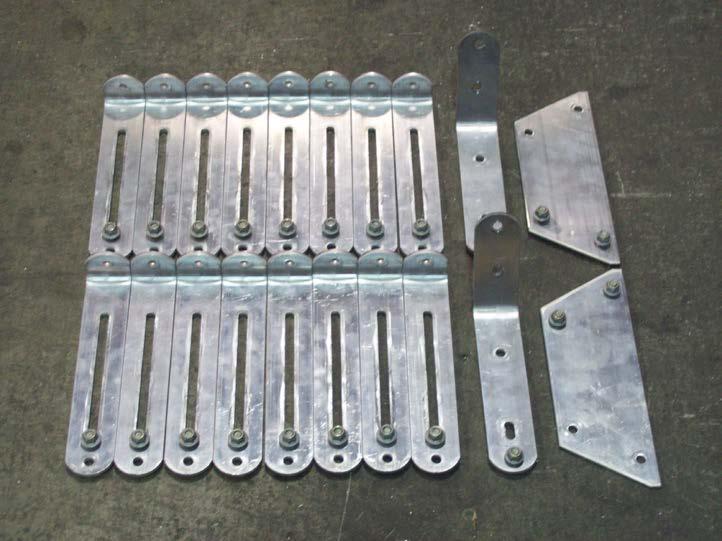 16) Slotted L brackets 2) bow