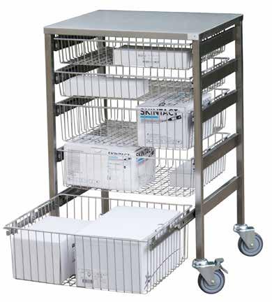 NEW STAINLESS STEEL WIRE BASKET TROLLEYS Perfect for heavy duty storage!