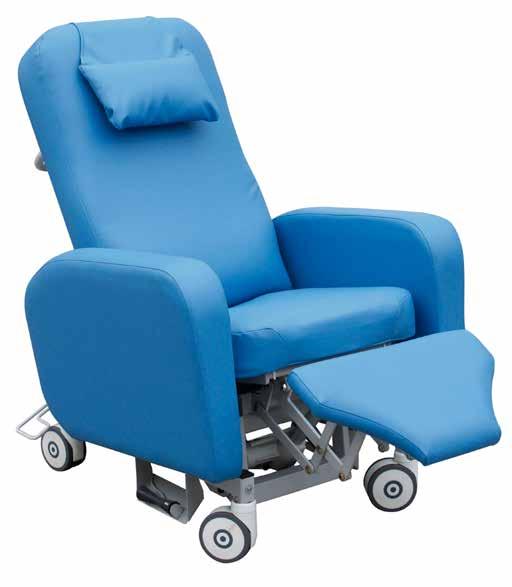 Removable arms allow zero gap transfers 250kg Safe Working Load MILANO ADJUSTABLE HIGH BACK CHAIR Patient chairs