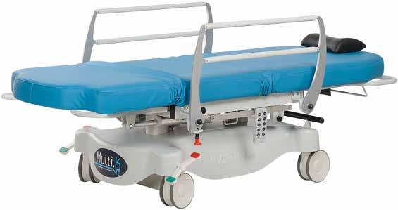 hygiene and comfort 150mm Directional wheels, with central locking brakes Includes paper roll holder, adaptable head rest and push