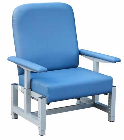 BARIATRIC DROP ARM ADJUSTABLE PATIENT CHAIR With new drop down armrest mechanism to increase seat width Adjustable seat depth