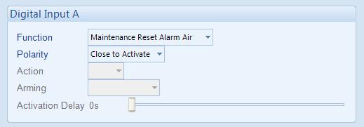 When activated, the maintenance alarm activates either a warning (set continues to run) or shutdown (running the set is not possible).