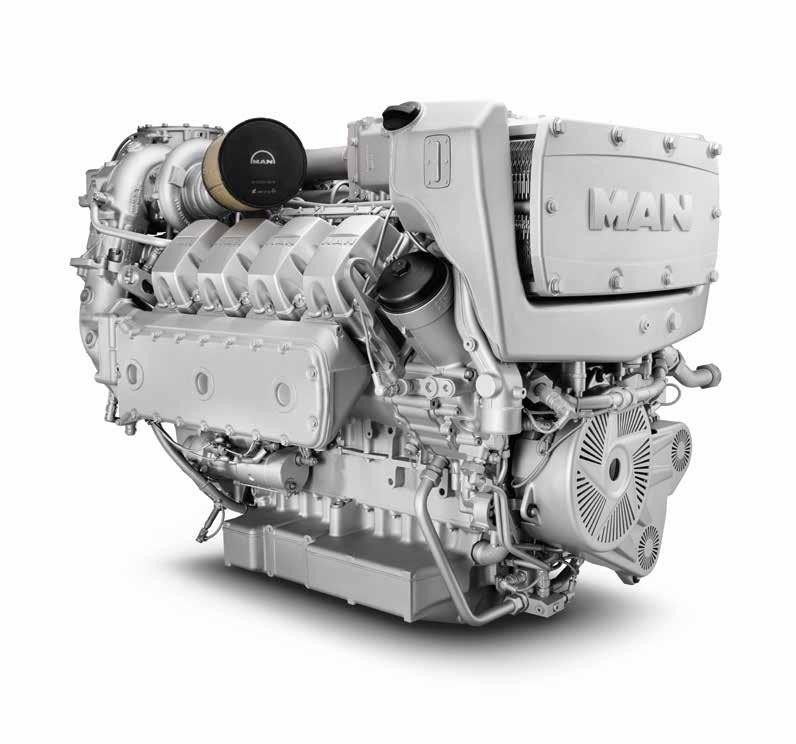 D2868 Characteristics ncylinders and arrangement: 8 cylinders in V arrangement noperation mode: 4-stroke diesel engine, watercooled nturbocharging: Turbocharger with charge air intercooler and