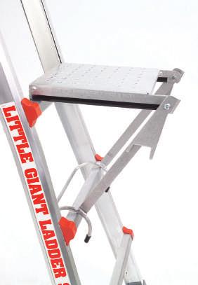 Stand securely and comfortably on the work platform s broad surface Use to hold your paint or tools Fits in seconds WORK PLATFORM Description 1303-110 LG Work Platform Leg Leveler When the Little