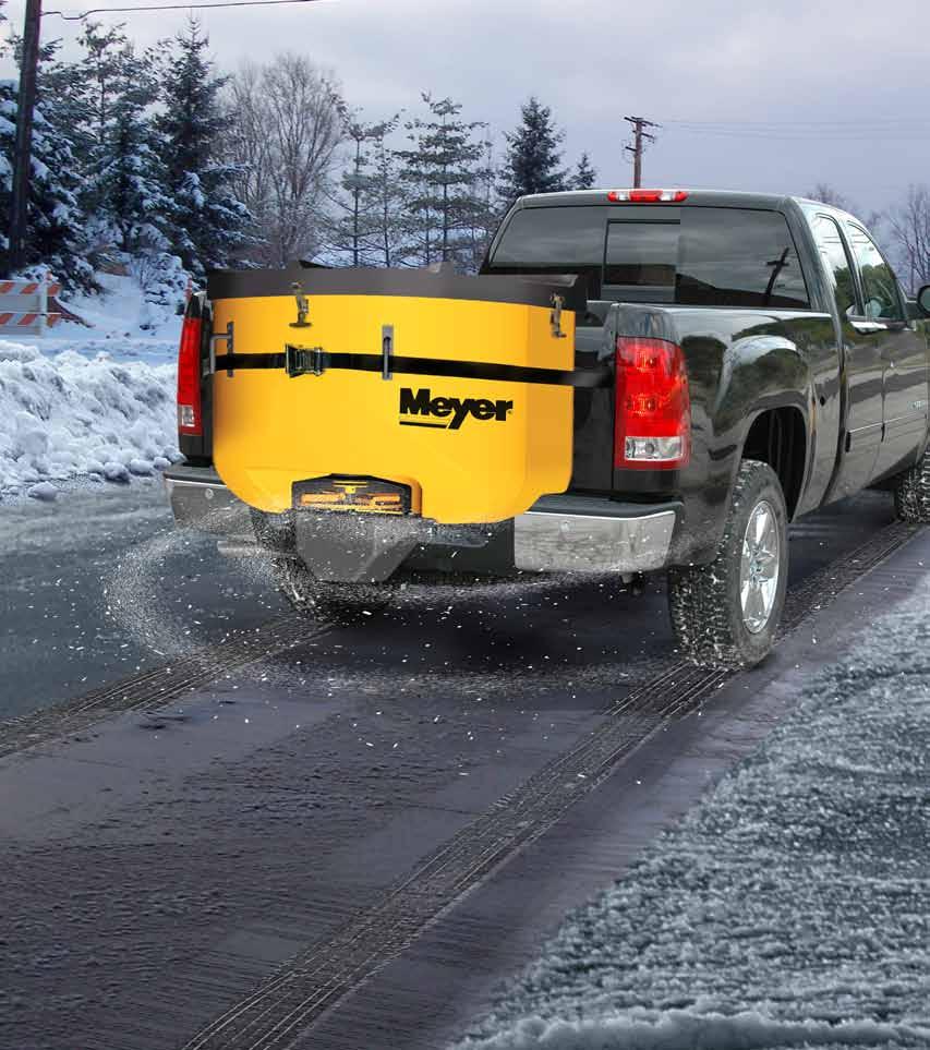 Tailgate spreaders QUICK FACTS TYPE: Tailgate VEHICLE: 3/4-ton + pick-ups, tractors with 3-point hitch CAPACITY: 700 lbs (9.0 cu. ft.
