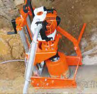 KB350 Core Drilling Machine For house connection in sewage pipes Examples 1 90 drill in sewage pipe. Fixing by ground spikes.