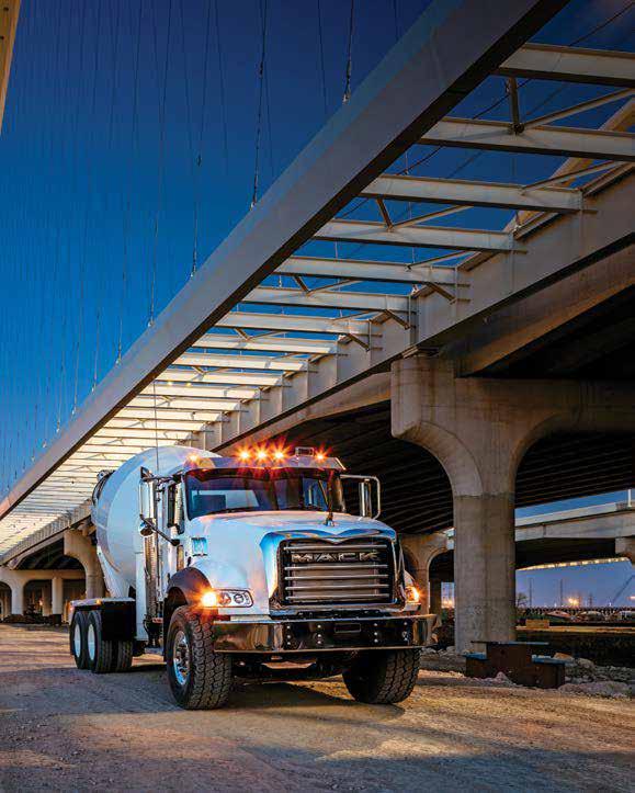 Mack Granite mixers haul more concrete and keep America moving forward. Weight savings Weight-saving design and productivity-boosting components make for greater payload.