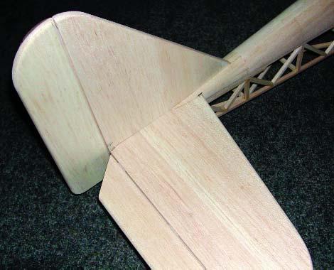 Above: The tail-feather parts are built up with 1 /4 square