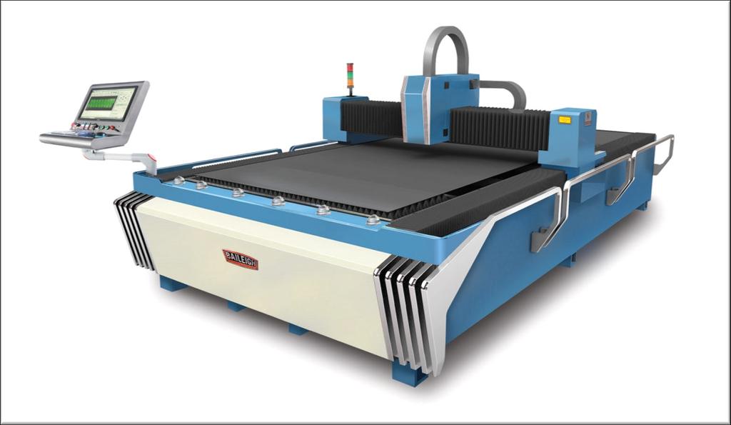 TABLE SPECIFICATIONS Power Source: IPG YLR Series Type: Diode-Pumped Ytterbium Fiber Laser Laser Product Class: 4 Wavelength: 1025 1080nm Modulation: 50,000Hz Control: Cypcut, Windows 7 based Dell.