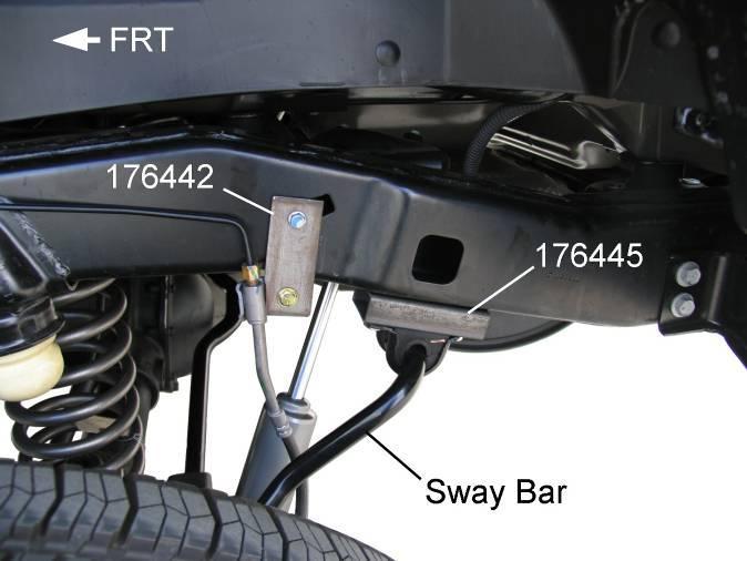 See illustration Rear Suspension (page 9). NOTE: Do not tighten the track bar to brackets bolts until the vehicle is at normal ride height.