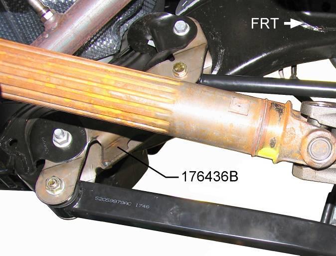 tighten until vehicle is at normal ride height. 6) Repeat steps 2 through 5 to install right suspension arm bracket 176435B on the passenger side.
