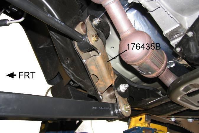 1 3) Insert left suspension arm bracket 176436B into the frame brackets. See illustration 2. Attach bracket to frame with the original hardware. Tighten lower nut and bolt to 130 ft. lbs.