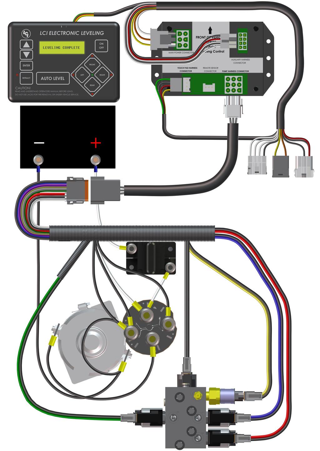 Wiring Diagram Controller Touch Pad Main Harness Touch Pad Harness Battery Interconnect Harness Power Unit Harness To