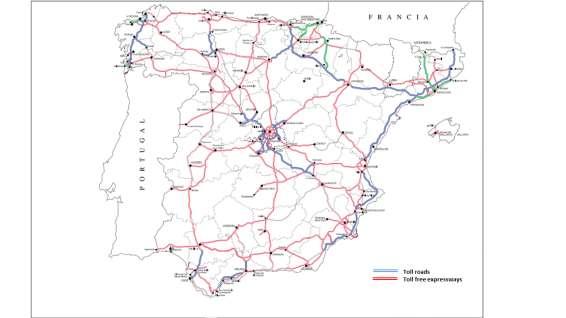 NATIONAL REPORT: SPAIN At 31/12/2015 Network length Spain is the European country with the longer high capacity road network, reaching 16,705 km.