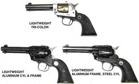 The frames were left in the white while the cylinders and barrels were blued. These revolvers are known by collectors as duotone with production lasting trough 1961.