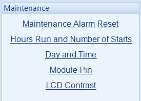 3.9 MAINTENANCE The Maintenance section is subdivided into