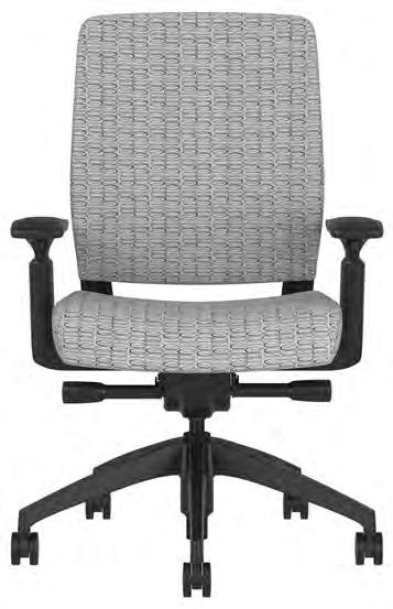 UPHOLSTERED BACK TASK CHAIR Sleek, aerodynamic lines give the Amplify collection power, with a look of modern design and sumptuous comfort.