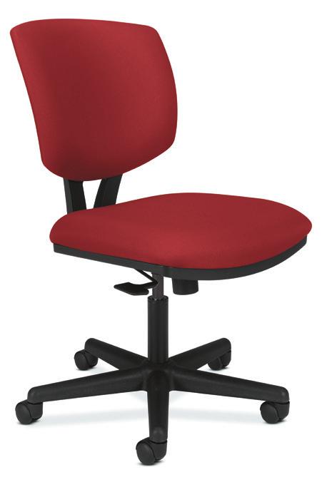 seat height adjustment Center-tilt function Designed to support larger and smaller users Mid-back with height- and widthadjustable arms Tilt tension and tilt lock