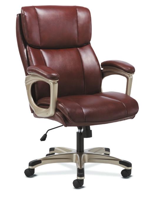 LEATHER BACK - LEATHER SEAT CLASSIC STYLE TOP PICK SADIE 3-OH-FIVE Bonded leather with stitching detail Integrated headrest enhances upper body comfort Bonded Leather BSXVST305 SADIE 3-FIFTEEN &